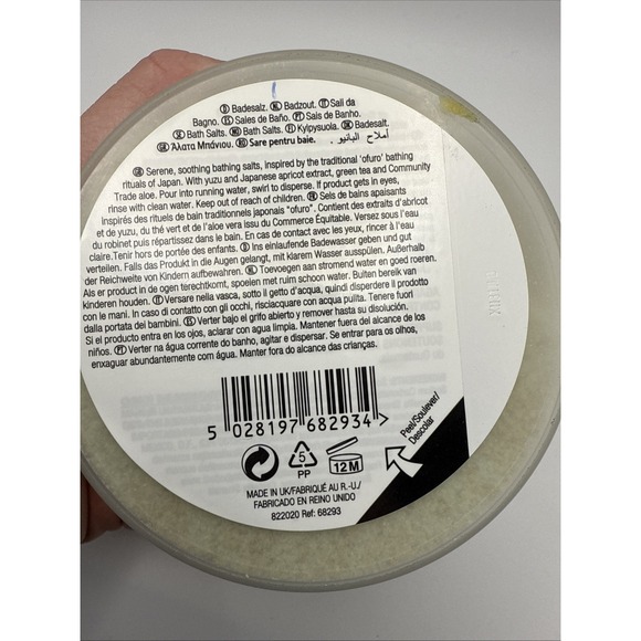 NEW THE BODY SHOP SPA WISDOM JAPAN YUZU & GREEN TEA BATHING SALTS 14.1 OZ - Picture 4 of 6